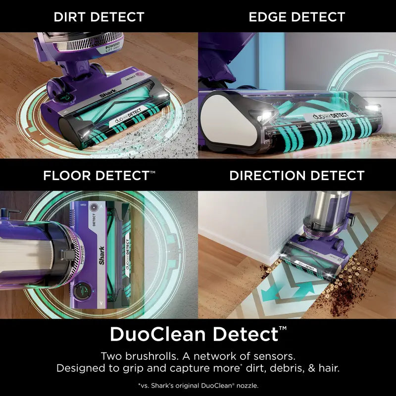 Shark POWERDETECT Upright Vacuum with DuoClean Detect Technology - AZ4002