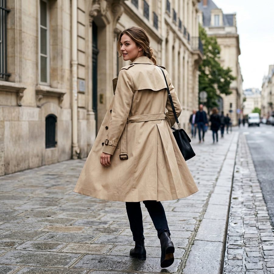 Classic Beige Trench Coat – Timeless Elegance for Every Season
